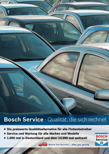 Bosch Service - Qualität, die sich rechnet - Bosch Car Service