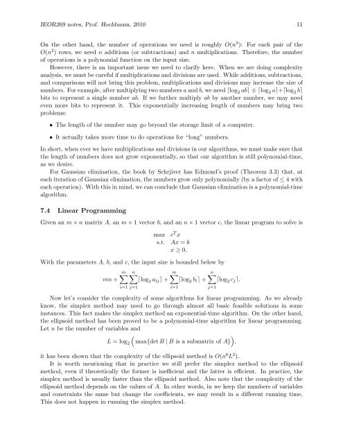 IEOR 269, Spring 2010 Integer Programming and Combinatorial ...
