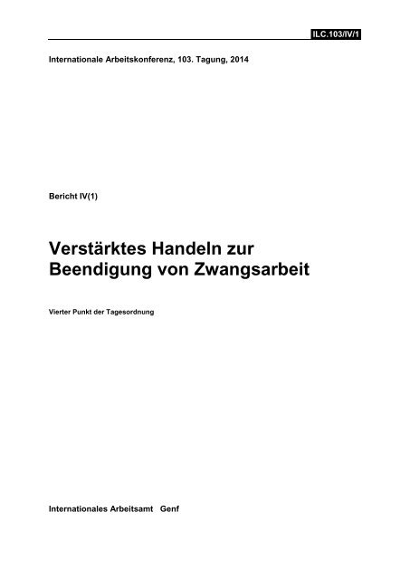 VerstÃ¤rktes Handeln zur Beendigung von Zwangsarbeit