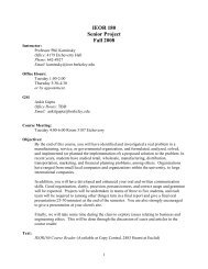 IEOR 180 Senior Project Fall 2008