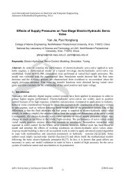 Effects of Supply Pressures on Two-Stage Electro-Hydraulic Servo ...