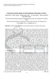 Life Cycle Inventory Study of Thermal Electric Generation in China ...