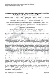 Studies on the Decontamination of Chemical Warfare Agents HD ...