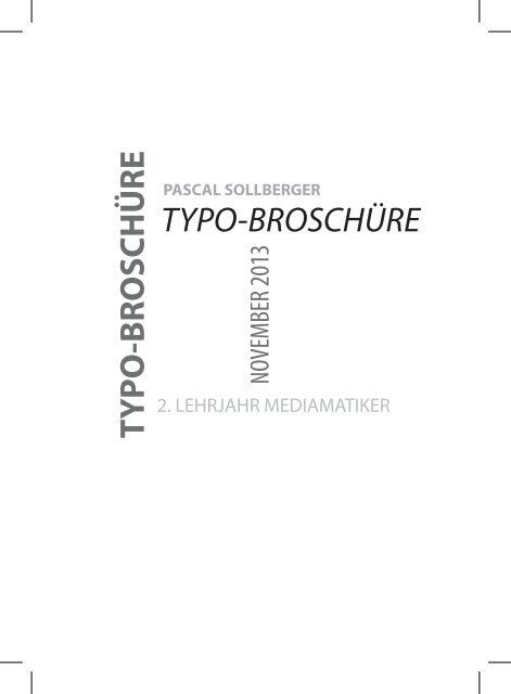 TYPO-BROSCHÜRE TYPO-BROSCHÜRE