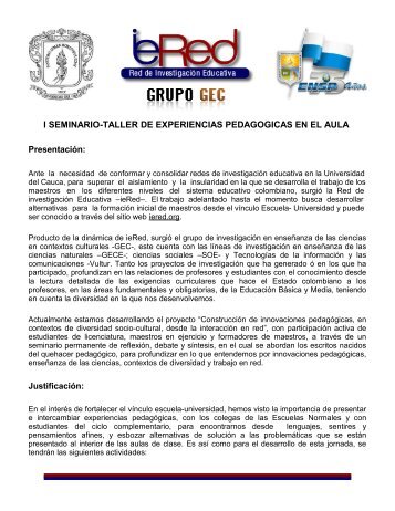 i seminario-taller de experiencias pedagogicas en el aula - ieRed