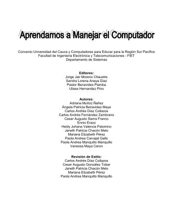 Convenio Universidad del Cauca y Computadores para ... - ieRed