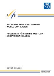 RULES FOR THE FIS SKI JUMPING WORLD CUP (LADIES ...