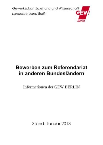 BewerbungsbroschÃ¼re Referendariat 2013 ( pdf | 453 ... - GEW-Berlin