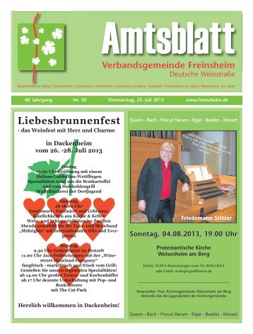 Liebesbrunnenfest - Urlaubsregion Freinsheim