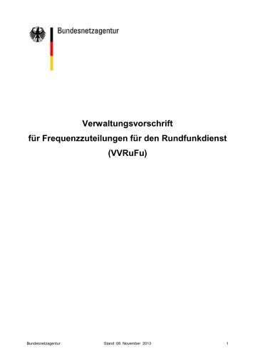 VV RuFu (pdf, 166 KB) - Bundesnetzagentur