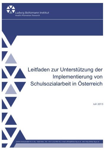 Leitfaden zur Implementierung von Schulsozialarbeit