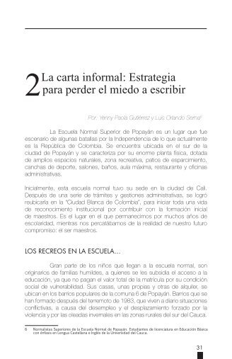 2La carta informal: Estrategia para perder el miedo a escribir - ieRed