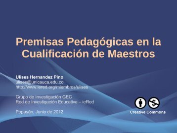 Premisas PedagÃ³gicas en la CualificaciÃ³n de Maestros - ieRed