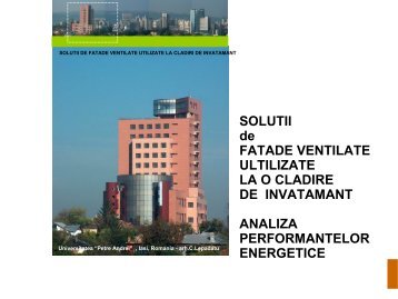 SOLUTII de FATADE VENTILATE ULTILIZATE LA O CLADIRE DE ...