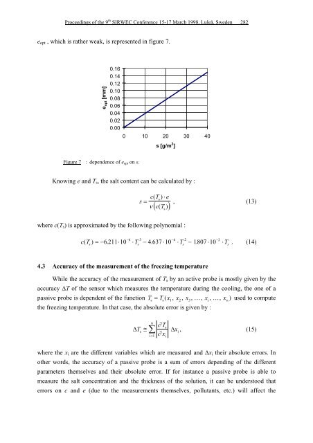 Physical bases of freezing point measurement using ... - Boschung