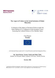 Final Report Estonia - The Institute for European Studies