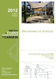 Program... - Institut d'études scientifiques de Cargèse (IESC ...