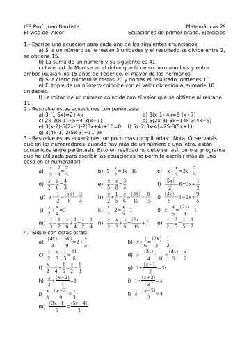 ejercicios y problemas - IES Profesor Juan Bautista