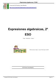 Expresiones algebraicas, 2Âº ESO - IES Profesor Juan Bautista