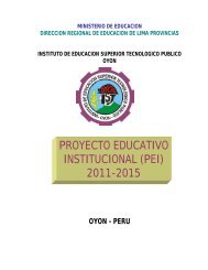 plan estrategico institucional - IESTP Oyon