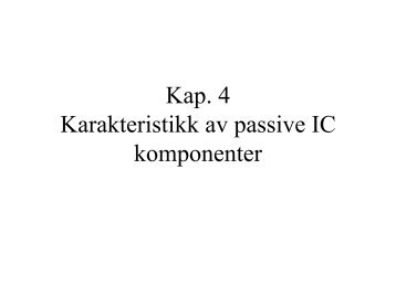 Passive IC components