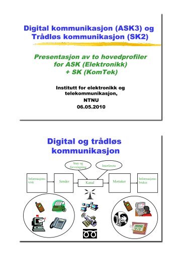 ASK3 - Institutt for elektronikk og telekommunikasjon - NTNU