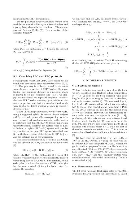 LDPC CODED ADAPTIVE MULTILEVEL MODULATION ... - NTNU