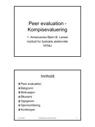 Kompisevaluering - Institutt for elektronikk og telekommunikasjon ...