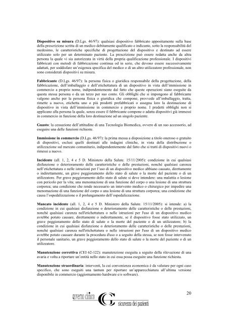 Raccomandazione 9 - Prevenzione eventi avversi da ...