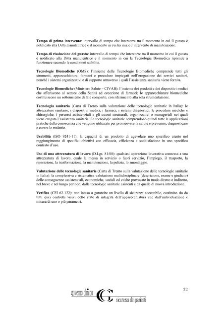 Raccomandazione 9 - Prevenzione eventi avversi da ...