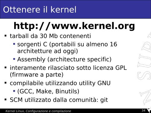 Linux Kernel, configuration, compiling - Dipartimento di Ingegneria ...