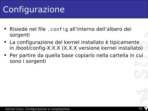 Linux Kernel, configuration, compiling - Dipartimento di Ingegneria ...