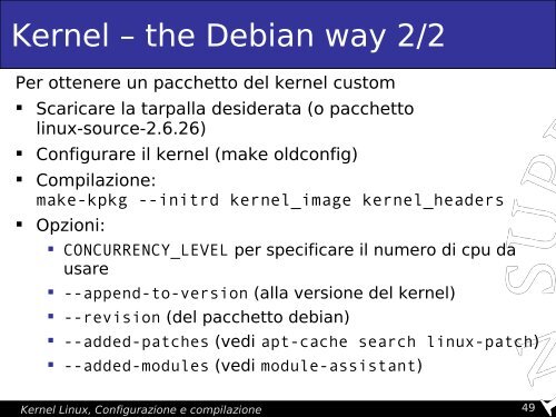 Linux Kernel, configuration, compiling - Dipartimento di Ingegneria ...