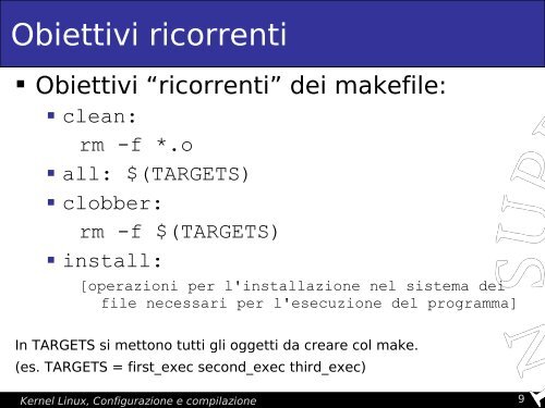 Linux Kernel, configuration, compiling - Dipartimento di Ingegneria ...