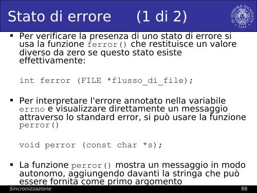 Sincronizzazione (join, mutex, condition), semaphore - Lucidi