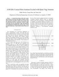 A 60 GHz Conical Horn Antenna Excited with Quasi-Yagi Antenna