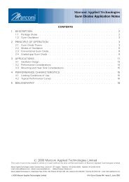 Marconi Applied Technologies Gunn Diodes Application Notes