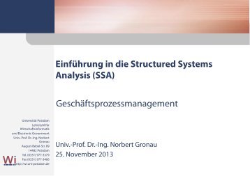 EinfÃ¼hrung in die Structured Systems Analysis (SSA) - Lehrstuhl fÃ¼r ...