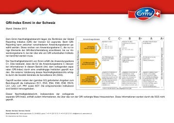 Emmi Nachhaltigkeitsbericht 2 GRI-Index