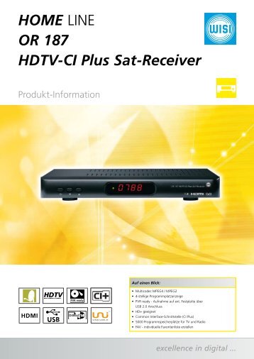 HOME LINE OR 187 HDTV-CI Plus Sat-Receiver - Wisi