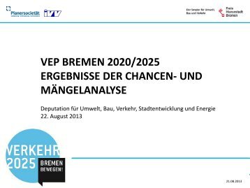 und MÃ¤ngelanalyse (pdf, 1.4 MB) - Der Senator fÃ¼r Umwelt, Bau und ...