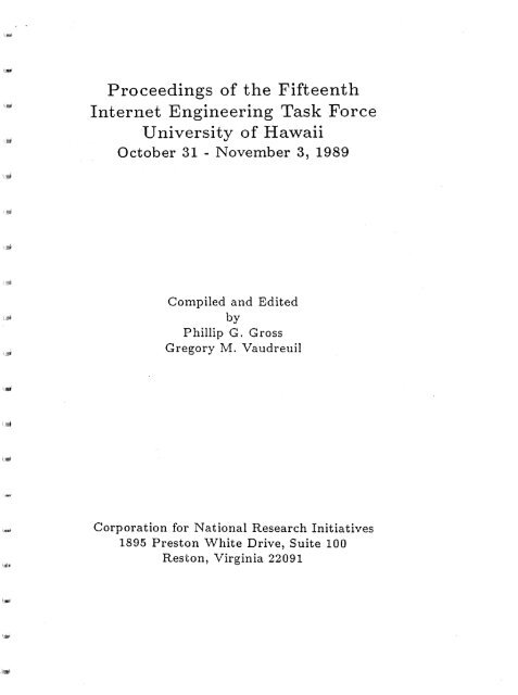 Proceedings Pdf Proceedings (PDF) - IETF