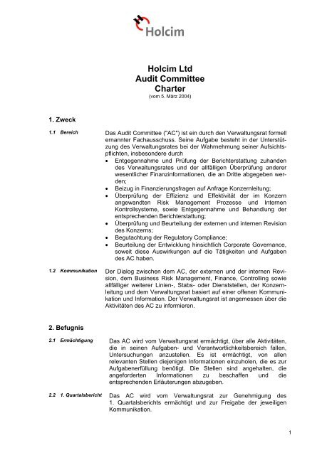 Audit Committee Charter