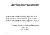 SDP Capability Negotiation