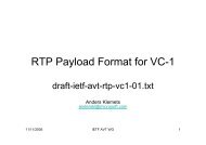RTP Payload Format for VC-1