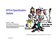 NTPv4 Specification Update