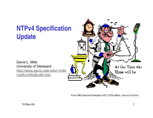 NTPv4 Specification Update