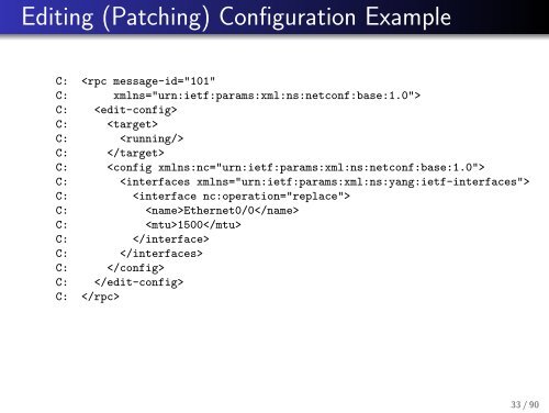 Network Configuration Management with NETCONF and YANG - IETF