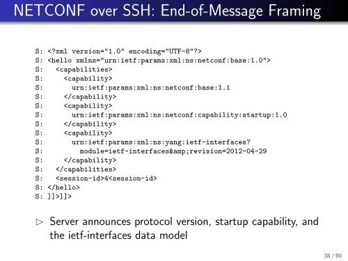 Network Configuration Management with NETCONF and YANG - IETF