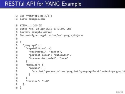 Network Configuration Management with NETCONF and YANG - IETF